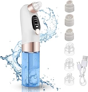 مزيل الرؤوس السوداء بالشفط كهربائي لتنظيف الوجه وعلاج حب الشباب والبثور والرؤوس السوداء بنظام دورة مائية لإزالة الرؤوس السوداء بعمق، أبيض