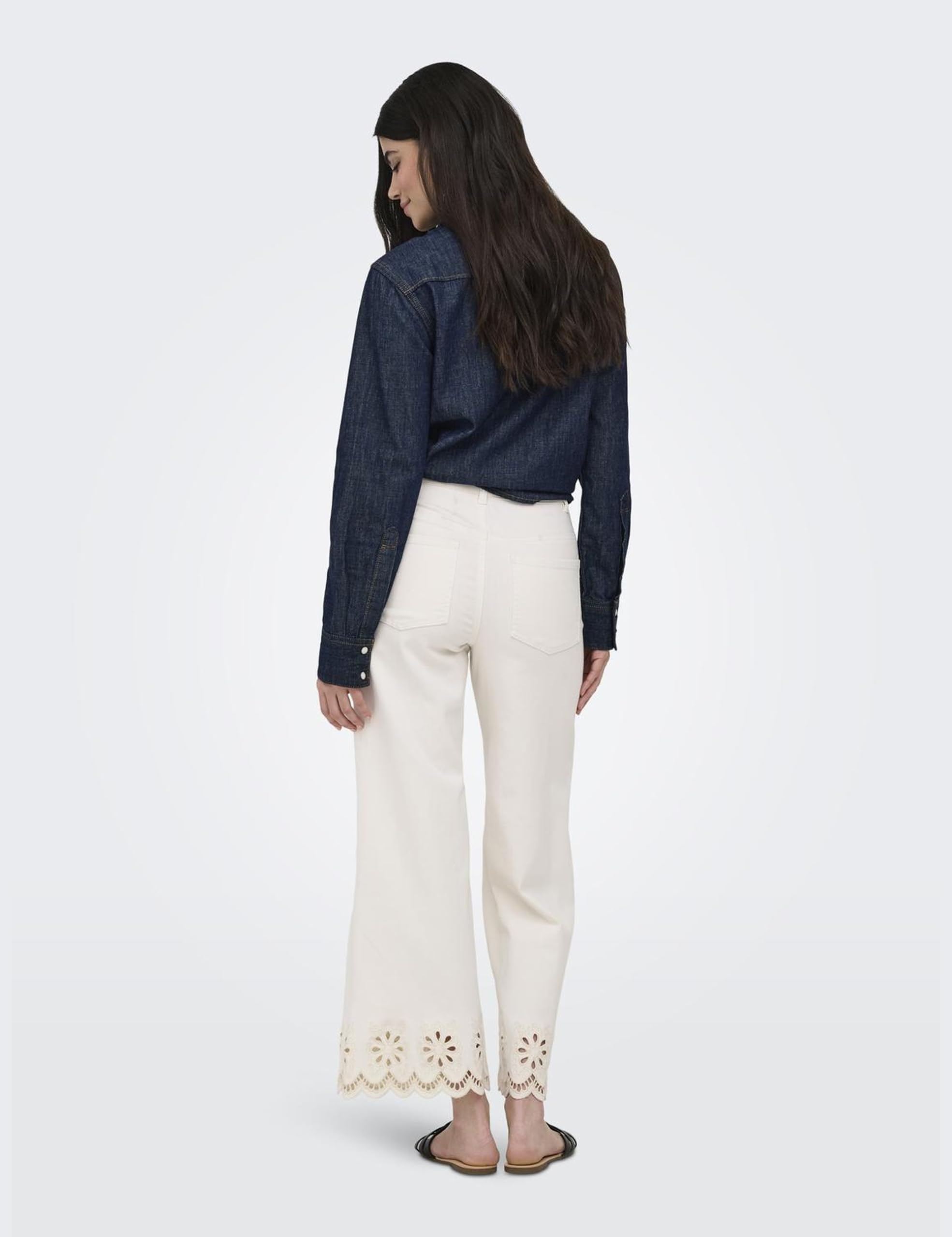 Only Onlmadison HW Crop Wide Bro Angl DNM Gua Donna