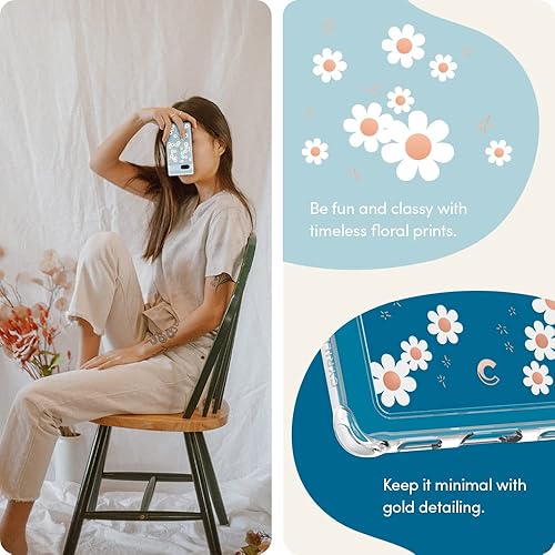 Miniatura 3 de CYRILL Cecile - Funda compatible con Google Pixel 7a 5G (2023), transparente con bonito diseño floral para mujer, perfil de ajuste delgado, jardín