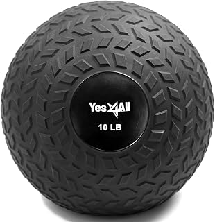 Yes4All Slam Balls 10-40lbs - Durable Sand-Filled PVC No-Bounce Balls for Core Strength, HIIT & Full-Body Workouts