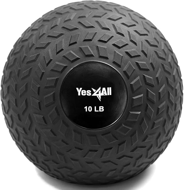 Yes4All Slam Balls 10-40lb Weighted Ball Weight Durable PVC Sand Filled Workout Dynamic Slam Ball for Core Strengthen