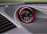 Vista 2 de Reloj central para tablero de instrumentos Cubierta de brújula de aluminio Anillo Emblema Pegatina para Porsche 911 718 Cayenne Macan Panamera, etc.