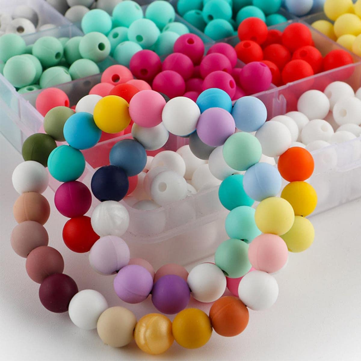 50 pz Lettera Perline In Silicone 12mm Perlina In Silicone per la