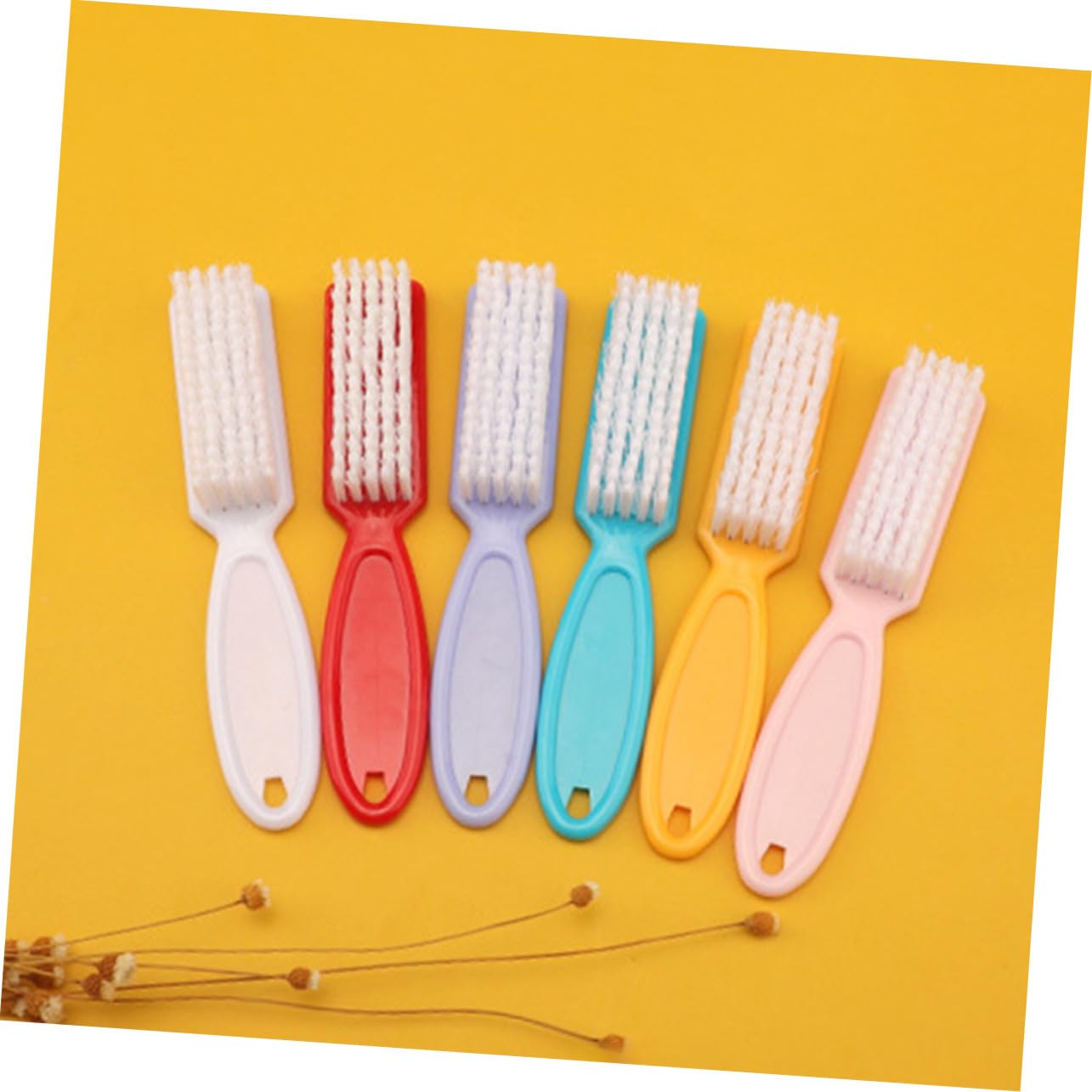 OUNONA 24 Piezas Cepillo de Uñas Mango y Agarre para Manicura Cepillos Limpiadores de Uñas de Suministros de Manicura