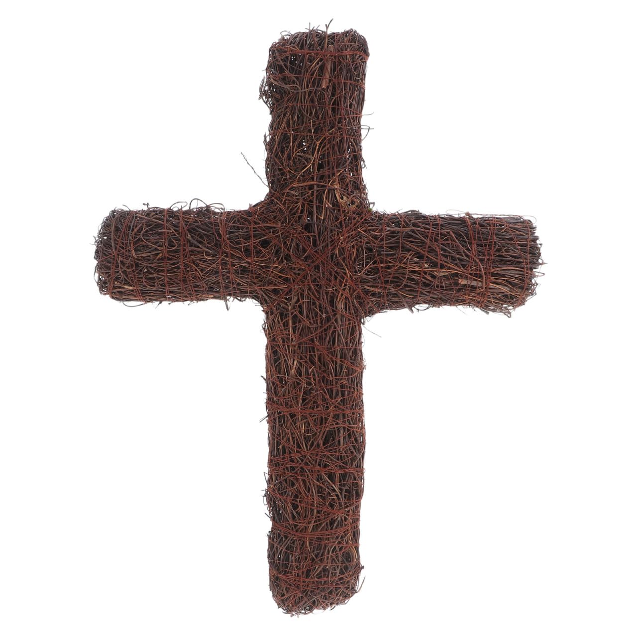 Cabilock Couronne en rotin rustique tissée à la main pour projets de bricolage, design léger pour suspension facile pour Halloween, Pâques, mariages et décoration de la maison