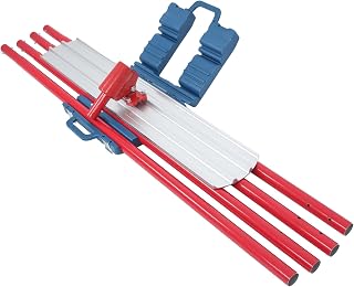 kimllier Concrete Bull Float 48 x 8 Aluminum Round End with 4 Large Red Handle and Carrying Plastic Box Cement Tools Kit Fit for Concrete Finishing