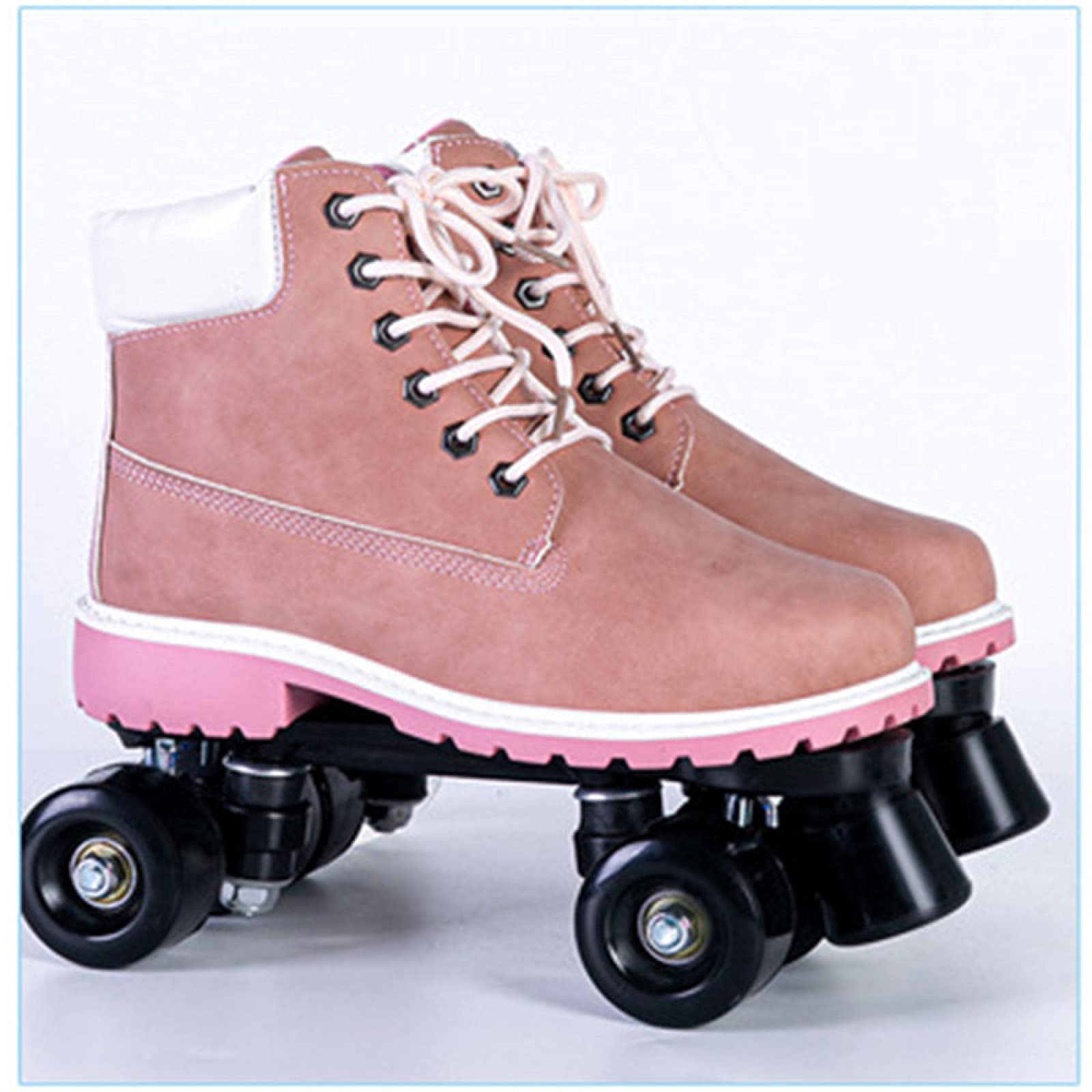 Roller Skate Shoes For Girls And Boys - Sneaker Skates For Women, Shoe With Retractable Wheels - Birthday Christmas For Kids,White-3.5US
