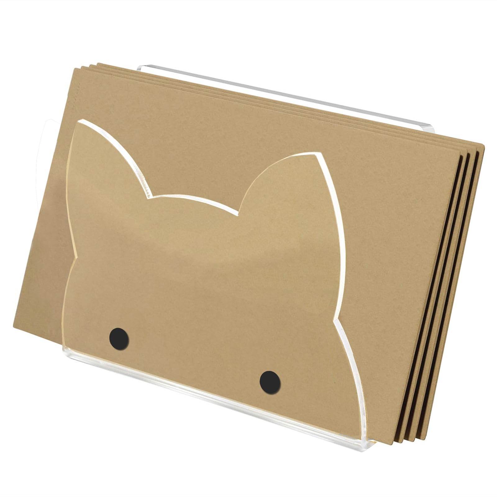 ROYALITA Acrylic Mail Holder Cute Mail Organizer Countertop, 6x2.5x4 Inches Clear Envelope Holder for Table, Bill Filling Paper Document Mail Sorter