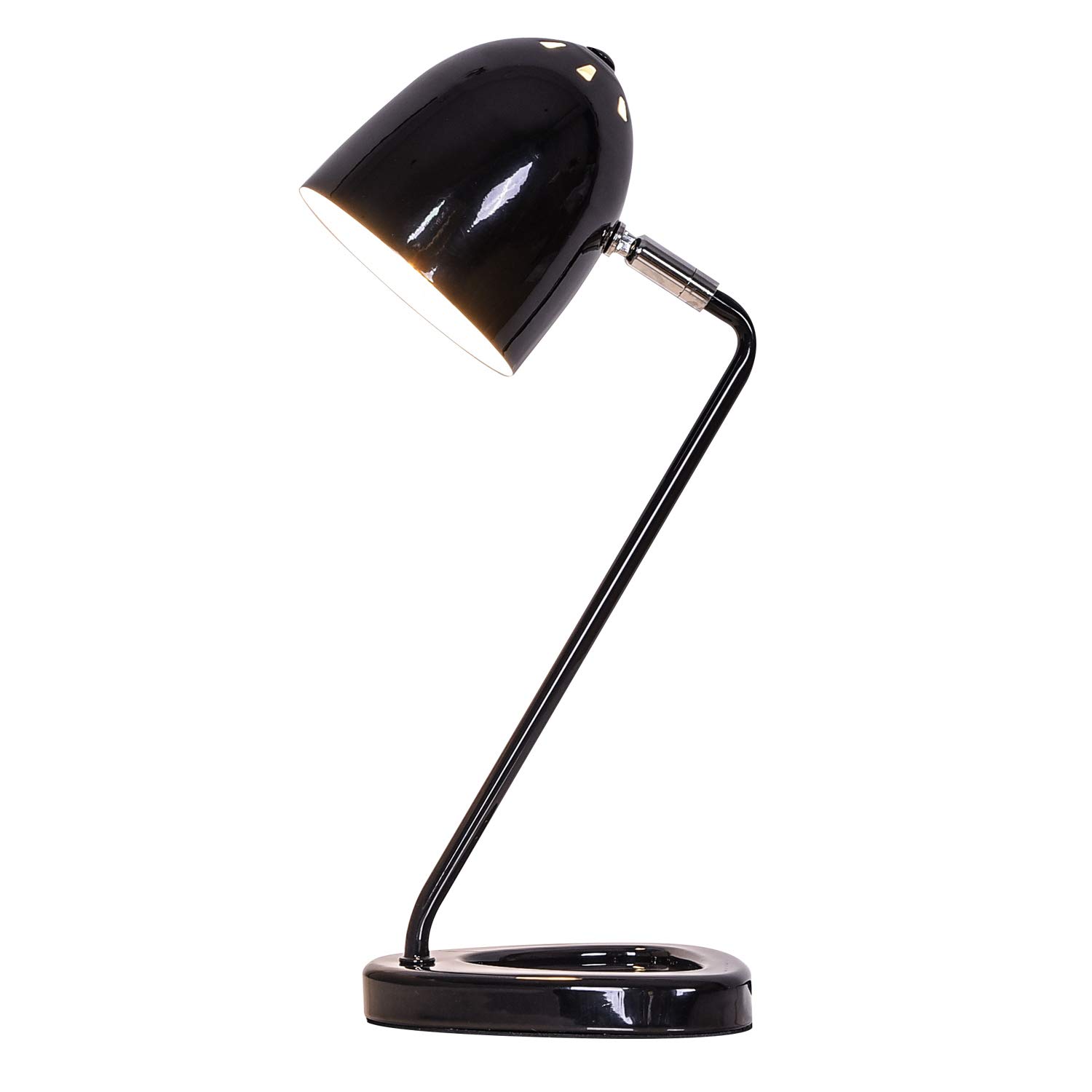 INJUICY Nordic Metal Adjustable Desk Accent Lamp Modern Children Students Learning Bedside Table Light Work Office Reading LED Decorative Night Table Lamp Decor (Black)