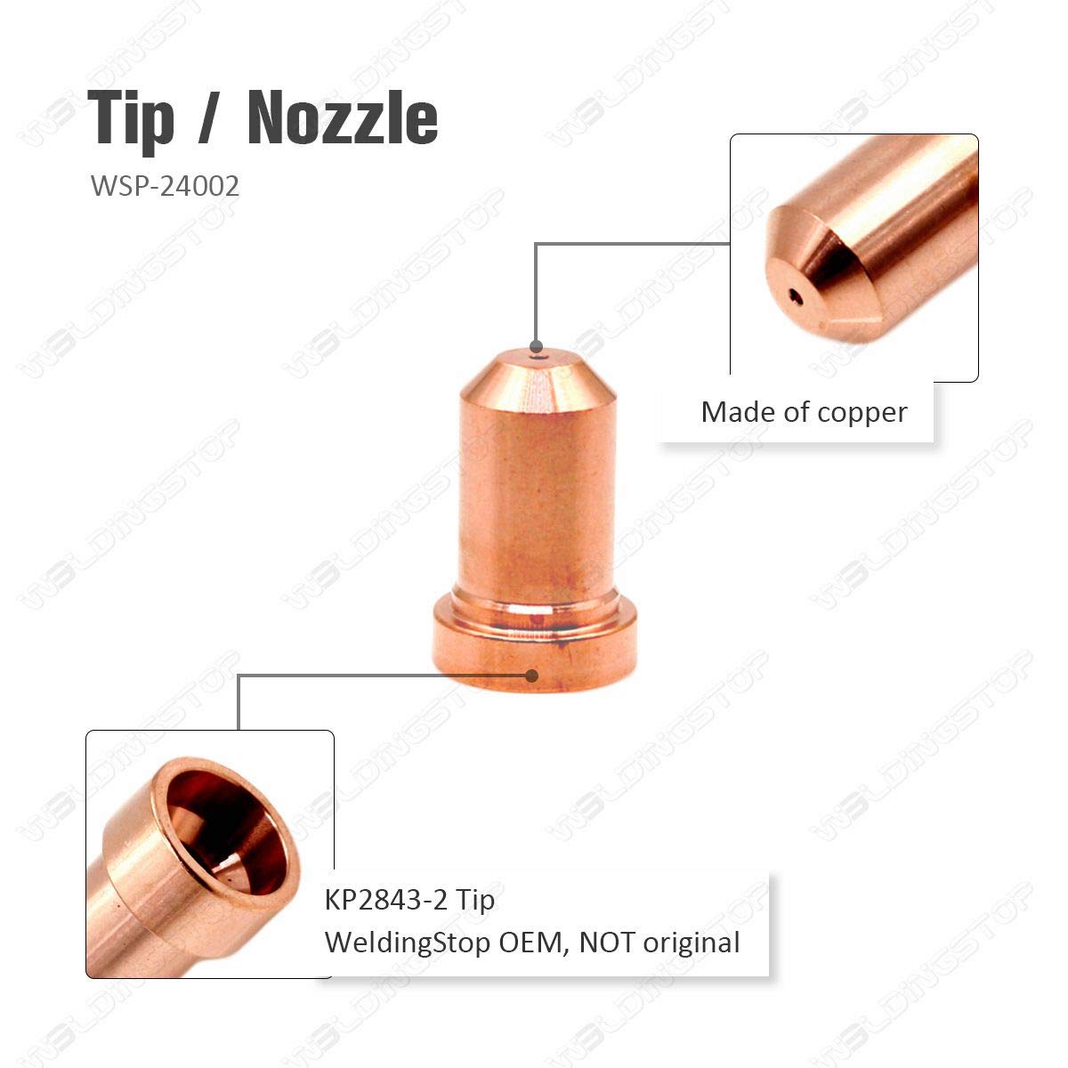 PER PT100 IFOR PT100 Punta Ugello Elettrodo Al Plasma Torcia 1 Set Da 4 - Foto 13