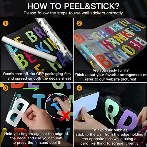 ANHUIB Adesivi da parete con piume colorate