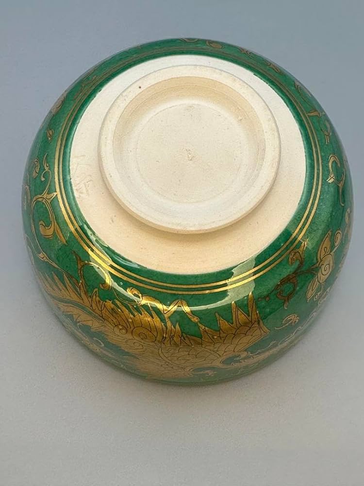 Amazon.co.jp: 茶道具 茶碗 手塚大示 萌葱金欄手鳳凰茶碗