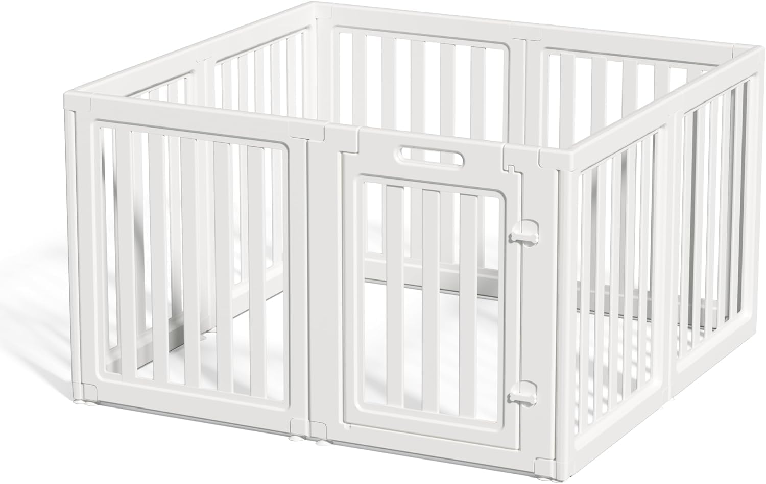 Dog Playpen,Clear Dog Pen, Acrylic Dog Pen，Easy to Install and Remove Dog Play Pen and Kennel Playpen, Suitable for Dogs, Cats,Dog Playpen Indoor (Black, 23.6 inch Height, 10 Panels)