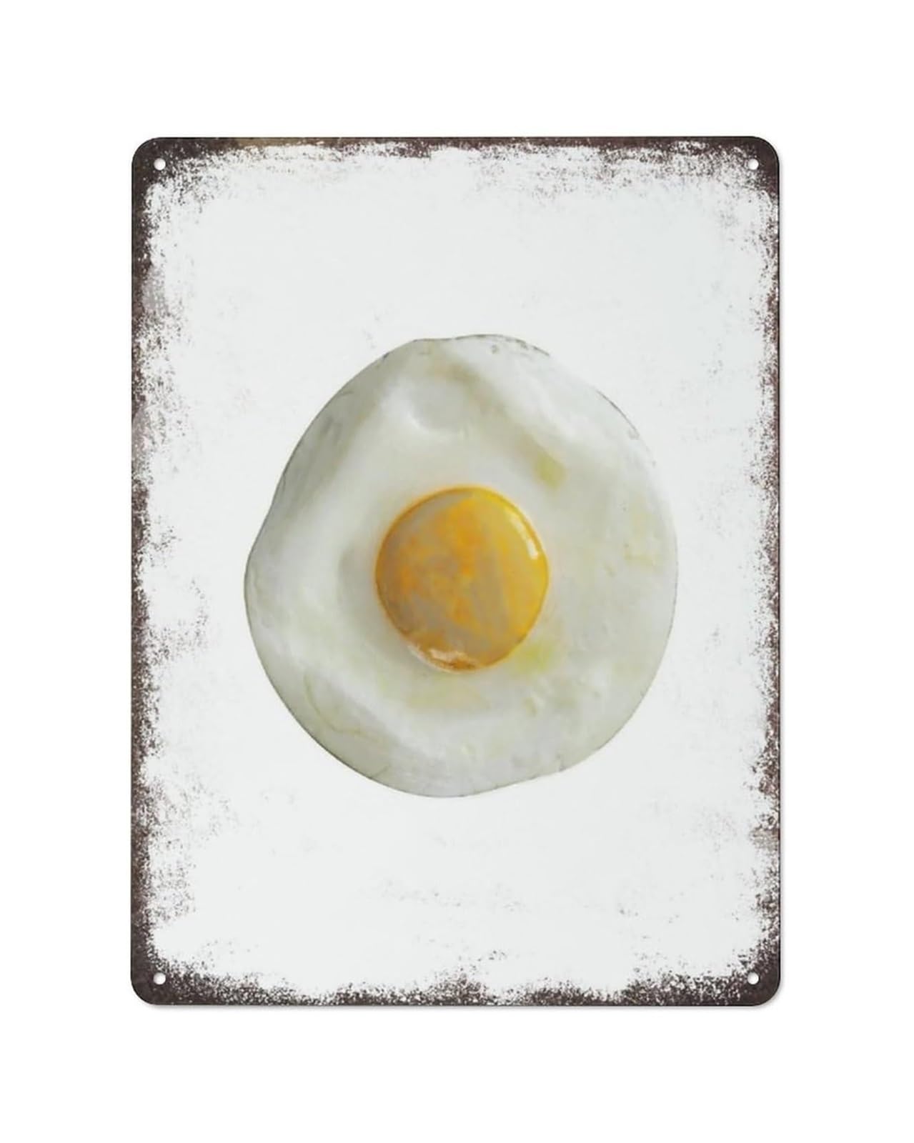 IDGTTLDF Retro Diner Decor Metal Tin Sign Fried Egg Vintage Wall-Art for Kitchen Wall Decor Cafe Bar Breakfast Diner Theme Decor (8 X 12 inch)