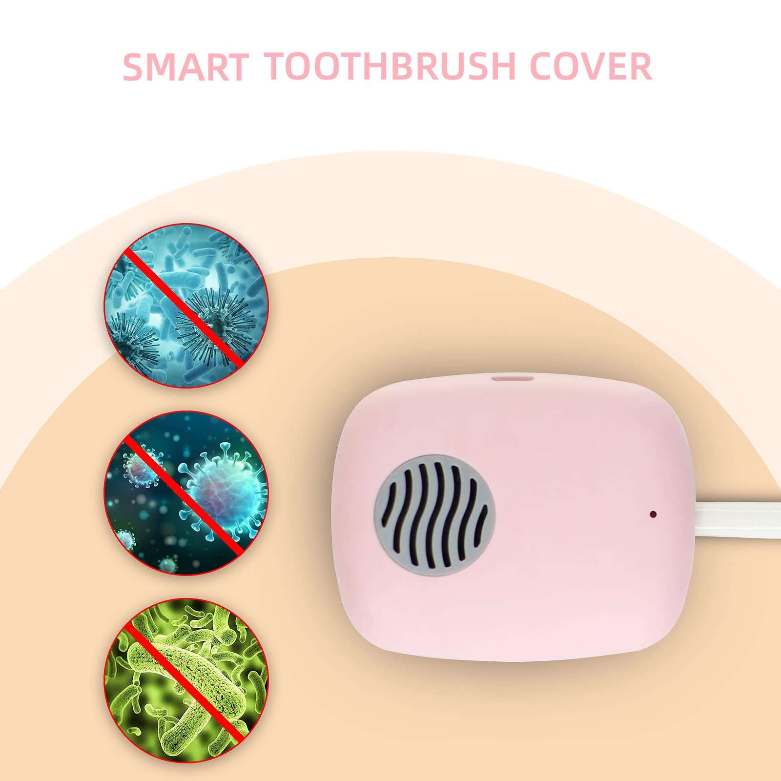 Funda de viaje para cepillo de dientes, funda de viaje para cepillo de dientes con función de secado al aire, contenedor de viaje portátil recargable con soporte para el hogar y viajes,