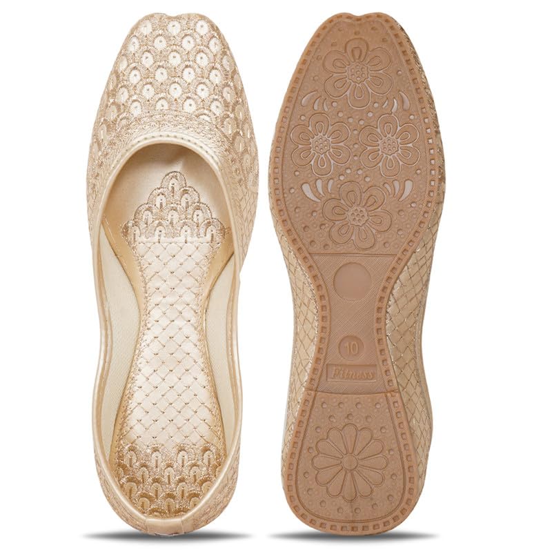 Image of DFR Women Juti | Embroidered Rajasthani Mojari Girls Shoe