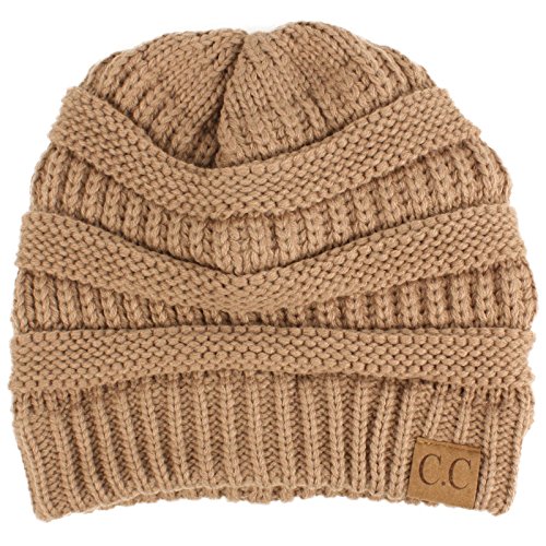 Image of Hatsandscarf CC Exclusives Solid Color Beanie Tail Hat for Adult (MB-20A)