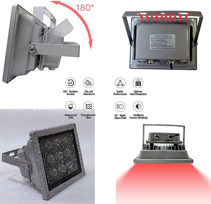 Amazon.com: JCHENG Infrared Light 12-Led IR Illuminator Long Range