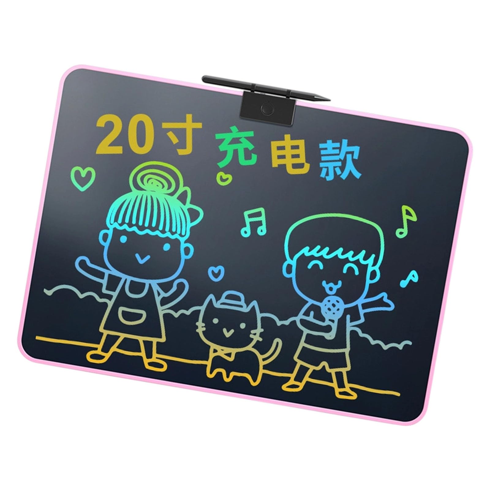 Tablet da disegno ricaricabile da 16,5 pollici con schermo LCD per bambini leggero portatile USB ricarica bordo da disegno per bambini lavagna ricaricabile LCD