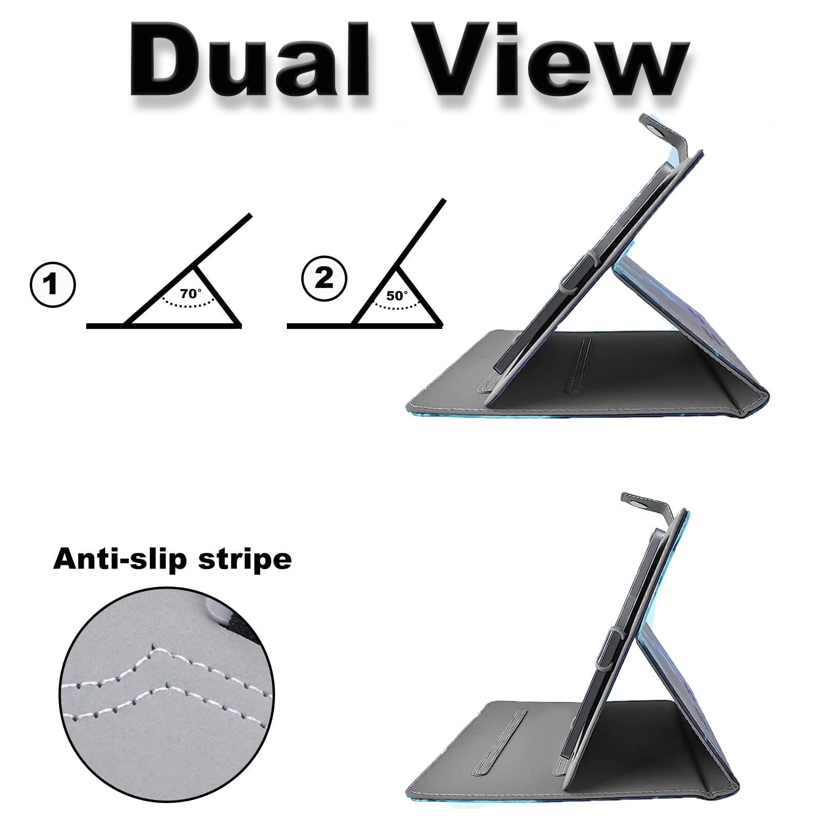 Custodia Universale In Pelle PU Per Tablet 10-11 Pollici (verde) – Con Supporto, Portapenne E Tasca