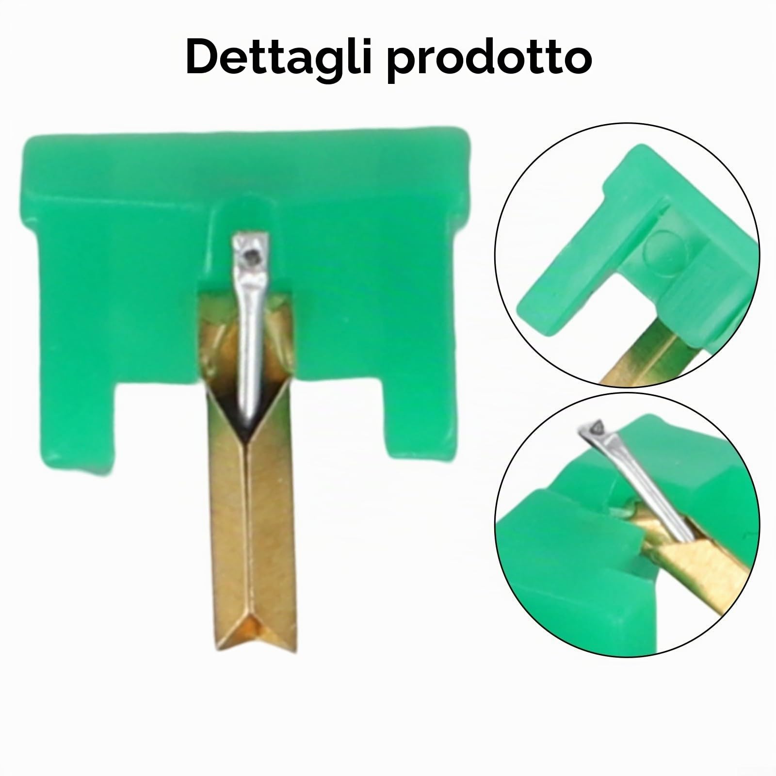 Puntina di ricambio per Technics EPS270D EPS270C II EPS290C EPS405C EPS440C, punta ellittica per giradischi con cantilever in alluminio per giradischi in vinile