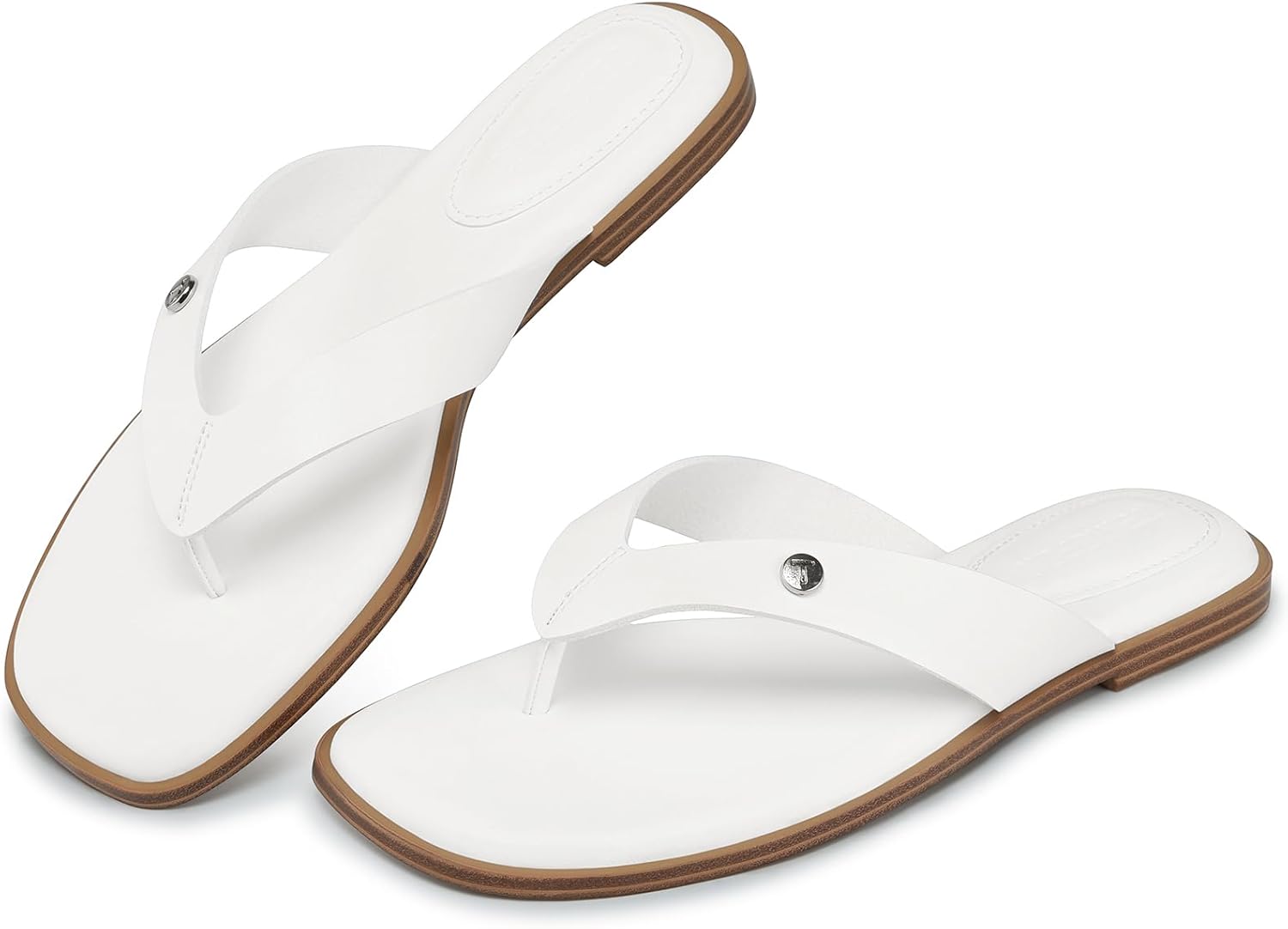 TEMOFON Flip Flops for Women Dressy: Comfortable Flat Tong Sandals 2026 Slip on Summer Casual Beach Walking Shoes