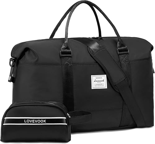 LOVEVOOK Bolsa de fin de semana para mujer, bonita bolsa de viaje para gimnasio, bolsa de viaje con bolsa de artículos de tocador, bolsa de