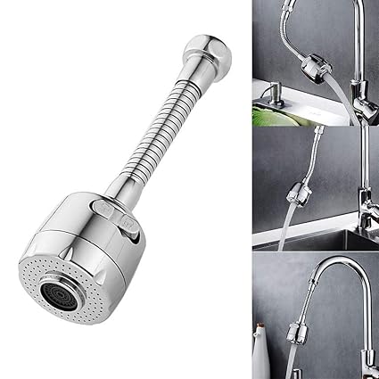 VANDU Stainless Steel Flexible 360 Degree Rotating 2 Modes Water Saving Faucet |Faucet for Kitchen Sink |Water Faucet Sprayer | Flexible Tap Extension for Kitchen Sink