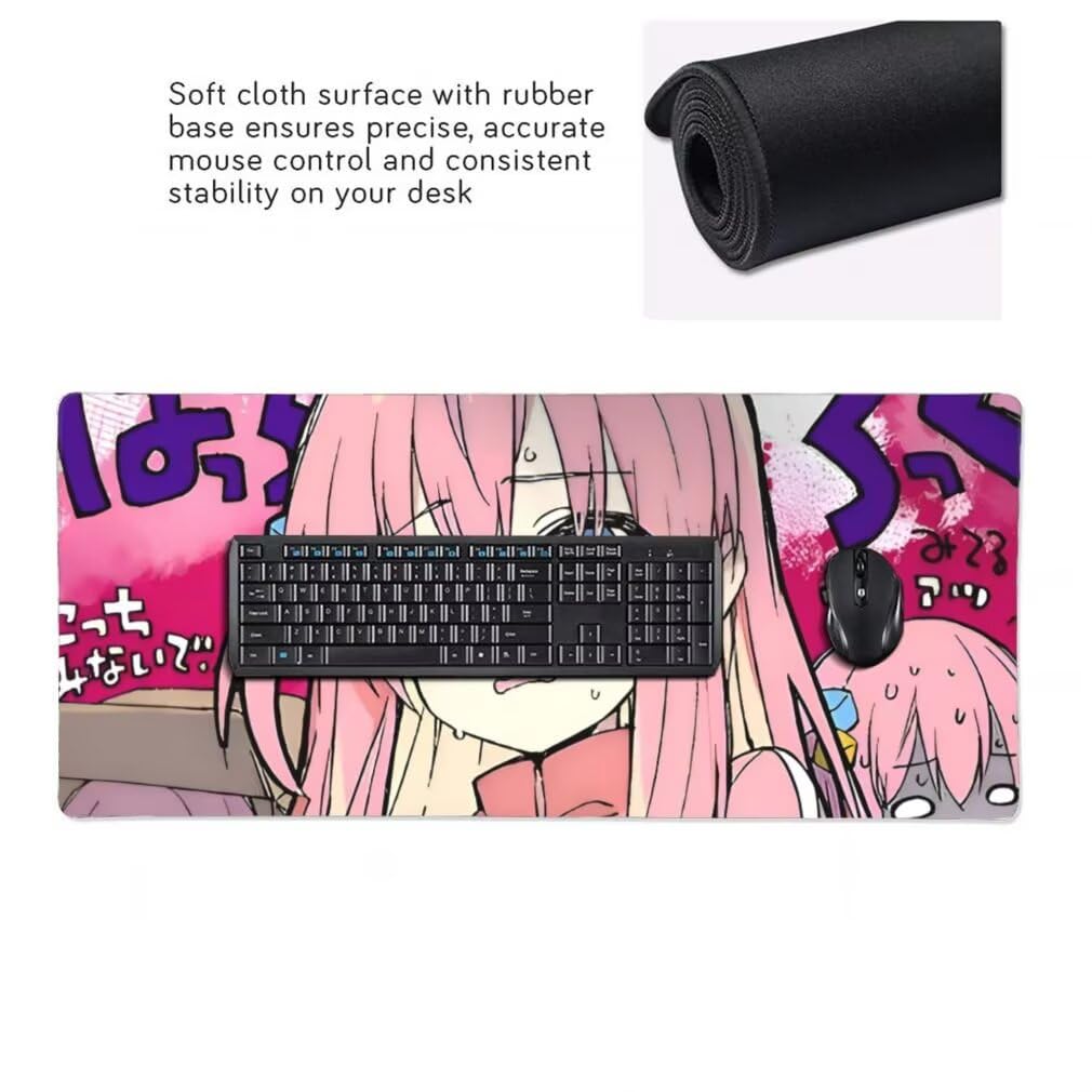 Tappetino Mouse Rosa, Mouse Pad XXL 1000 x 500 x 3 mm, Anime Tappetino Gaming Grande Sottomano Scrivania, Impermeabile Mousepad Lavabile con Base in Gomma Antiscivolo per Computer, PC, Laptop -MP1601
