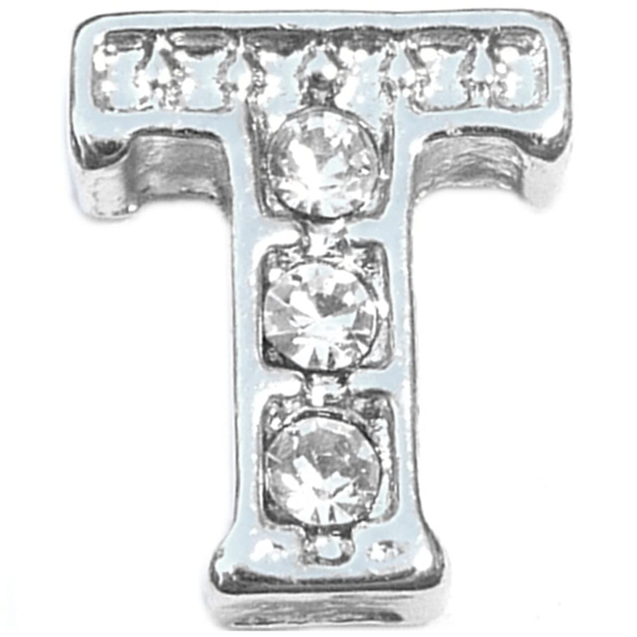 NewCharms Fancy Letter T Floating Locket Charm