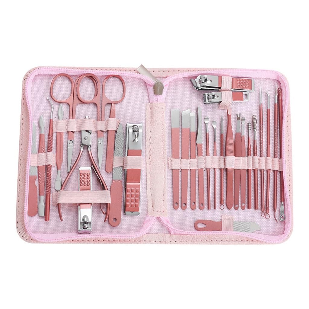 YJYJY 30-piece Nail Clippers Set Art Tools Large Pedicure Knife Scissors