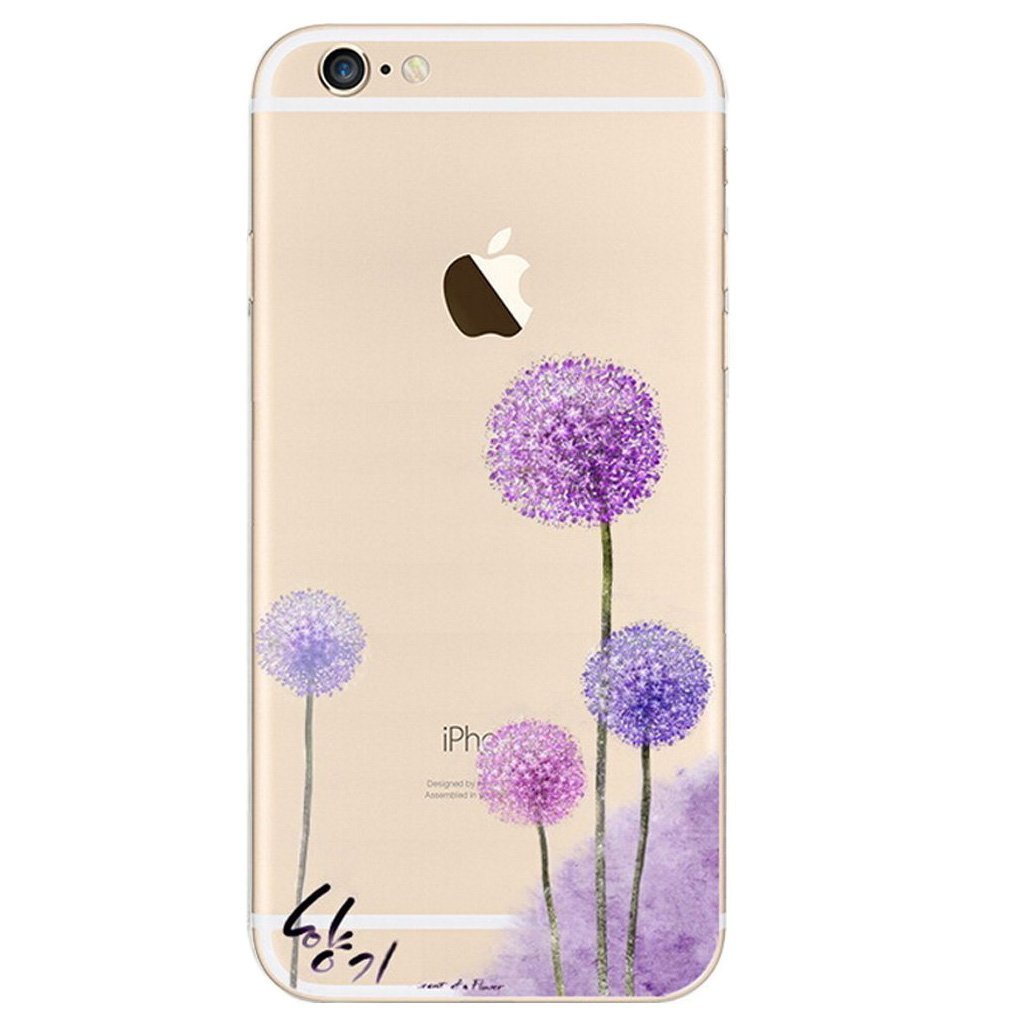 For iPhone 5S Case,iPhone 5 Case,LUGOF2015?iphone 5/5S TPU Gel Silicone Soft Case Cover Skin Protective For Apple iPhone 5/5S-Purpledandelion