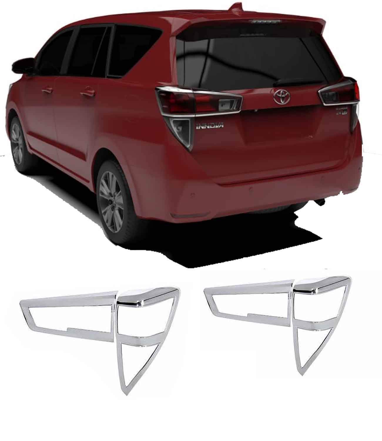 GKS Tail Lamp Chrome Cover for Toyota Innova Crysta 2016-2018 Set of 2 Pcs.