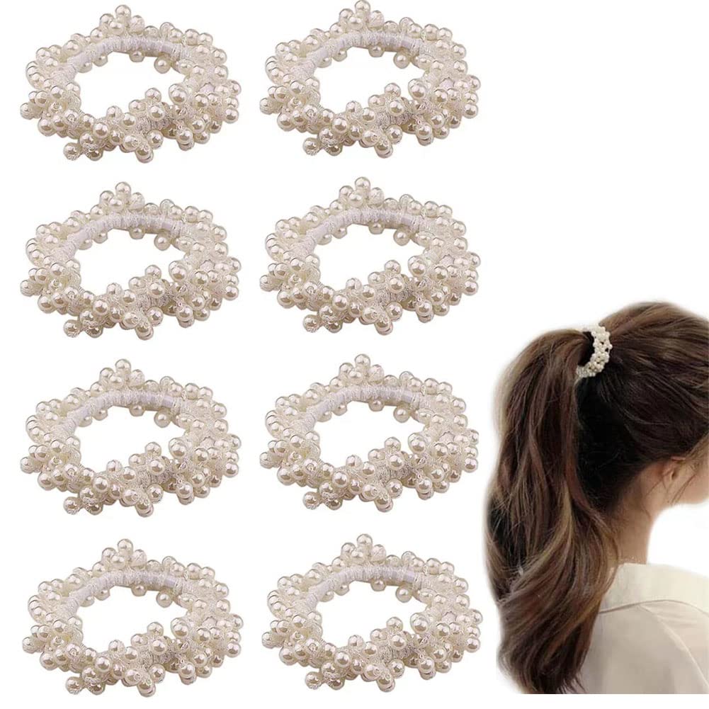 New Korean Pearl Hair Ties High Elastic Woman Hairband Scrunchies Girls