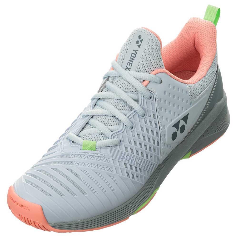 YONEX Mujeres Sonicage 3 Zapatillas De Pádel Zapatilla De Pádel Azul Claro-Albaricoque EU Neu