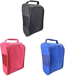 Bolsa de almacenamiento compacta pero espaciosa para zapatos de golf, ideal para transportar zapatos al campo o campo de golf, Pink