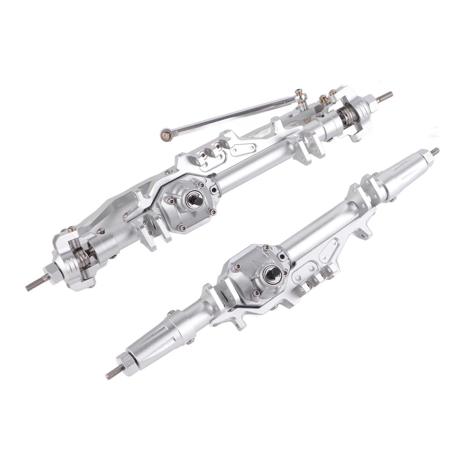 Unikalna Konstrukcja Akcesoriów RC, Części Zamienne Przedniej i Tylnej Osi ze Stopu Aluminium do Samochodu Wspinaczkowego Axial WRAITH RR10 1/10 RC, Antykorozyjne, DIY (Srebrny)