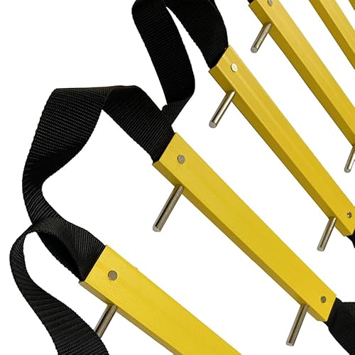 Fire Escape Ladder 13 ft (4 m) 2 Story | Rope Ladder Fire Escape for Homes 3rd Floor | Portable, Foldable & Compact | Emergency Ladder Suitable for Balcony -  ISOP