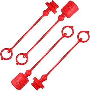 2 Sets Connector Dust Protection Cap Npt Flat Face Hydraulic Quick Connector Hydraulic Connector Dust Caps Hydraulic Caps Connector Covers Plastic Red Thread Coupler