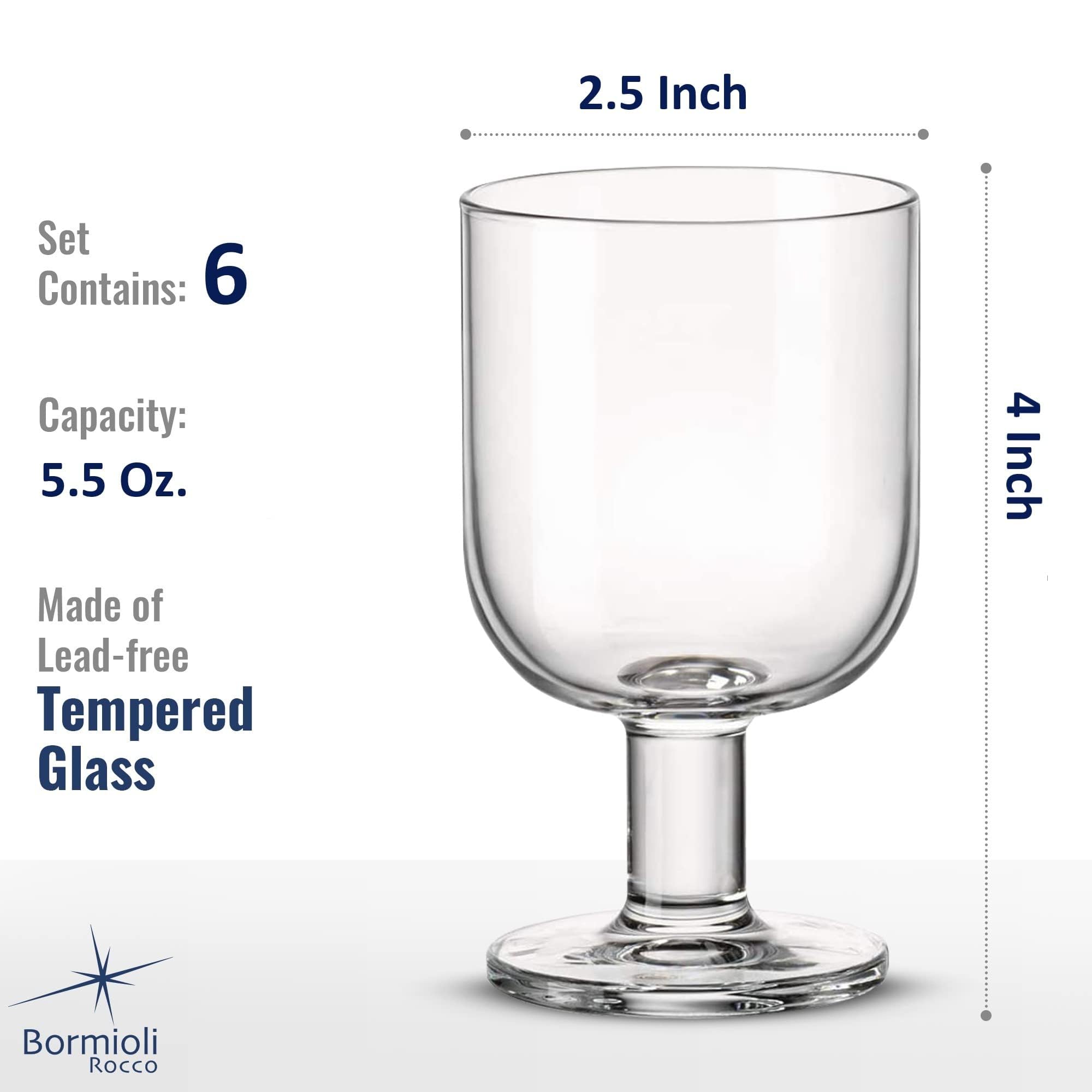 ( language_tag:es_ES, value:"Bormioli Rocco Hosteria - Juego de 6 copas pequeñas, cristal, transparente, 16,5 cl" )