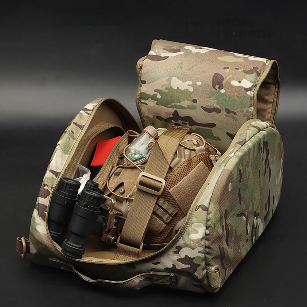 ACEXIER Sac de Rangement rembourré pour Casque Tactique Grande capacité Transport Rapide Moto Airsoft Paintball Chasse