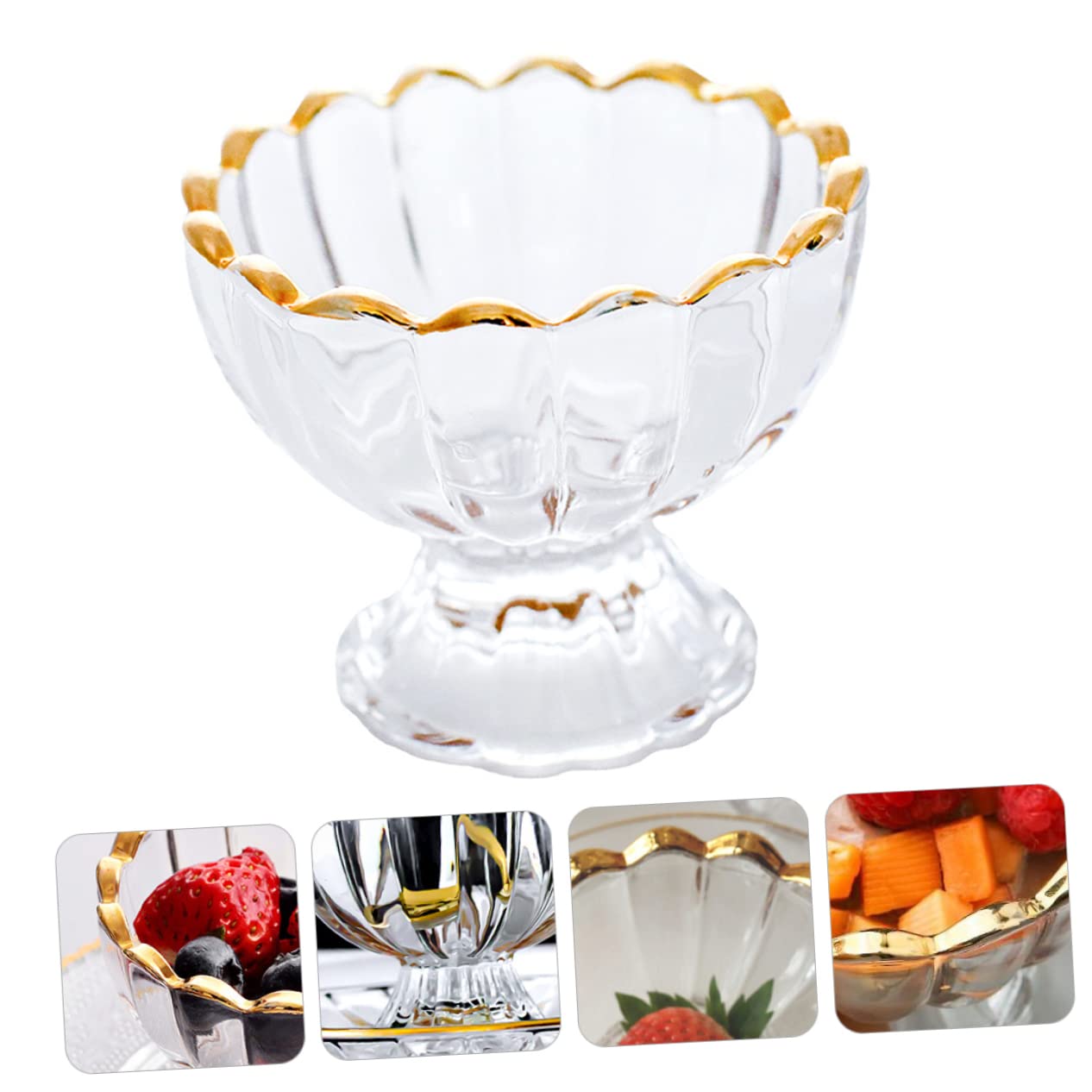 Alipis 4 Pz coppa gelato bicchiere tazza friends tazze del deserto ciotole trasparenti per budino tazze da dessert insalatiera tazza di budino di Monouso di mousse dolce