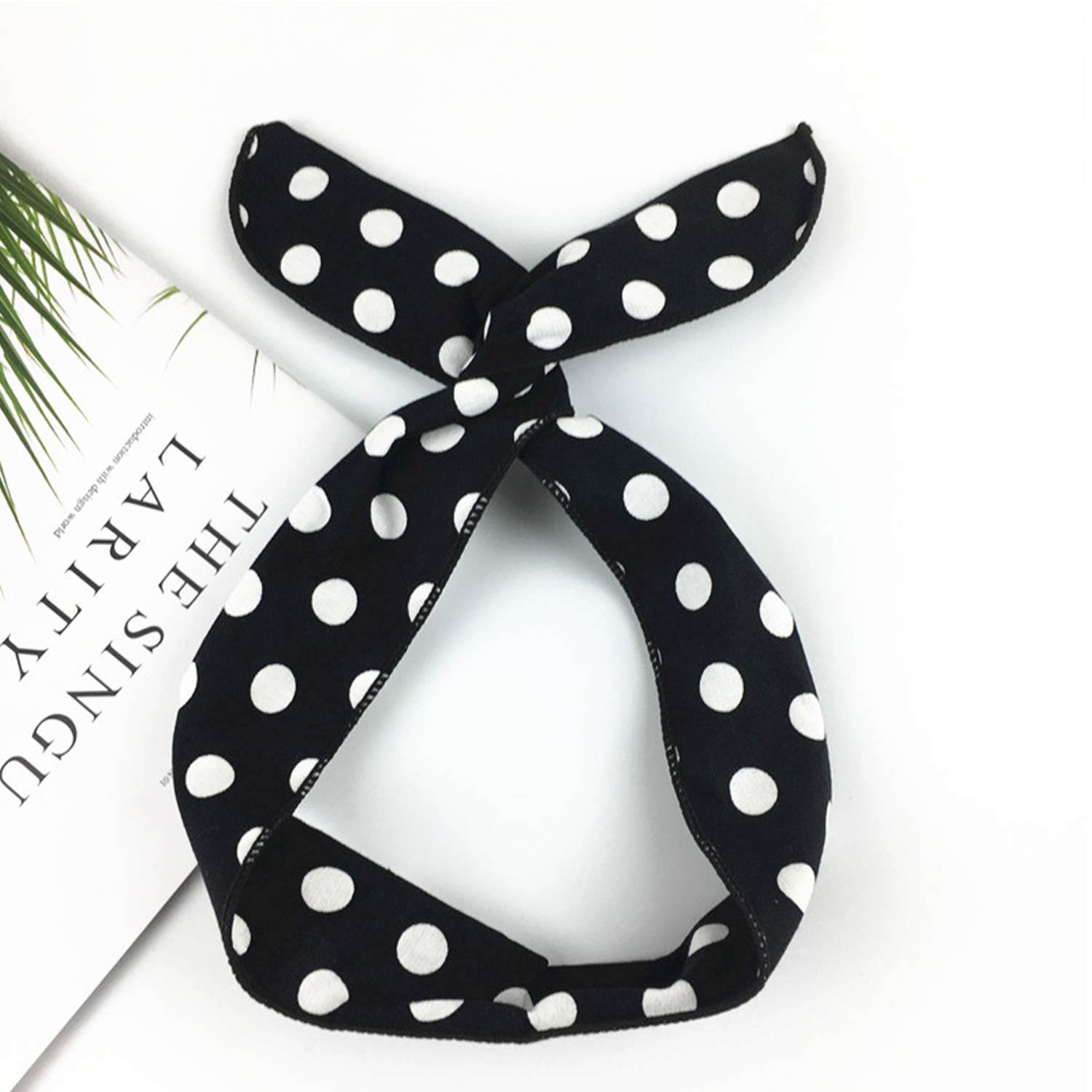 YeahBoom Costume Rockabilly Femme Années 50 Complet – Jupe Pois + Écharpe + Gants + Lunettes + Bijoux – Idéal Fête Rétro, Carnaval