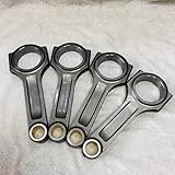 4 pieces Rifle Drilled I-beam forged Connecting Rods conrods For Mercedes Benz M102 M111 149mm 22mm one set (With HP bolts)