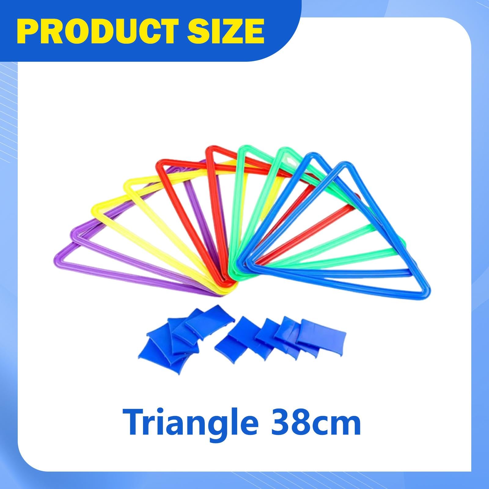10x Anneaux de marelle pour enfants Anneaux d'agilité Jeu de lancer d'anneaux pour l'intérieur et l'extérieur, Triangle
