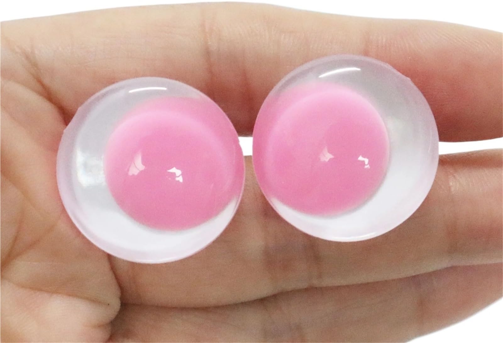 3D-Glitzeraugen für Puppen, 25 mm, 30 mm, runde Pupillenaugen mit weißer