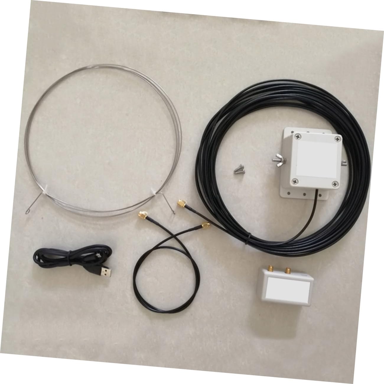 Antenne Active Acier Inoxydable USB Faible Bruit Suppression De Bruit pour Réception Moyennes Ondes Et Ondes Courtes Installation Facile Balcon Toit