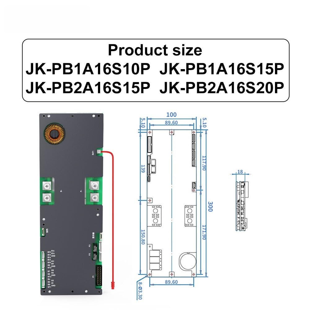 VIDOO Smart Inverter BMS Płyta Ochronna Magazynowania 2A Wydajne Aktywne Balansowanie Moduł Ochronny-4.3LCD-TTL-P(V19)