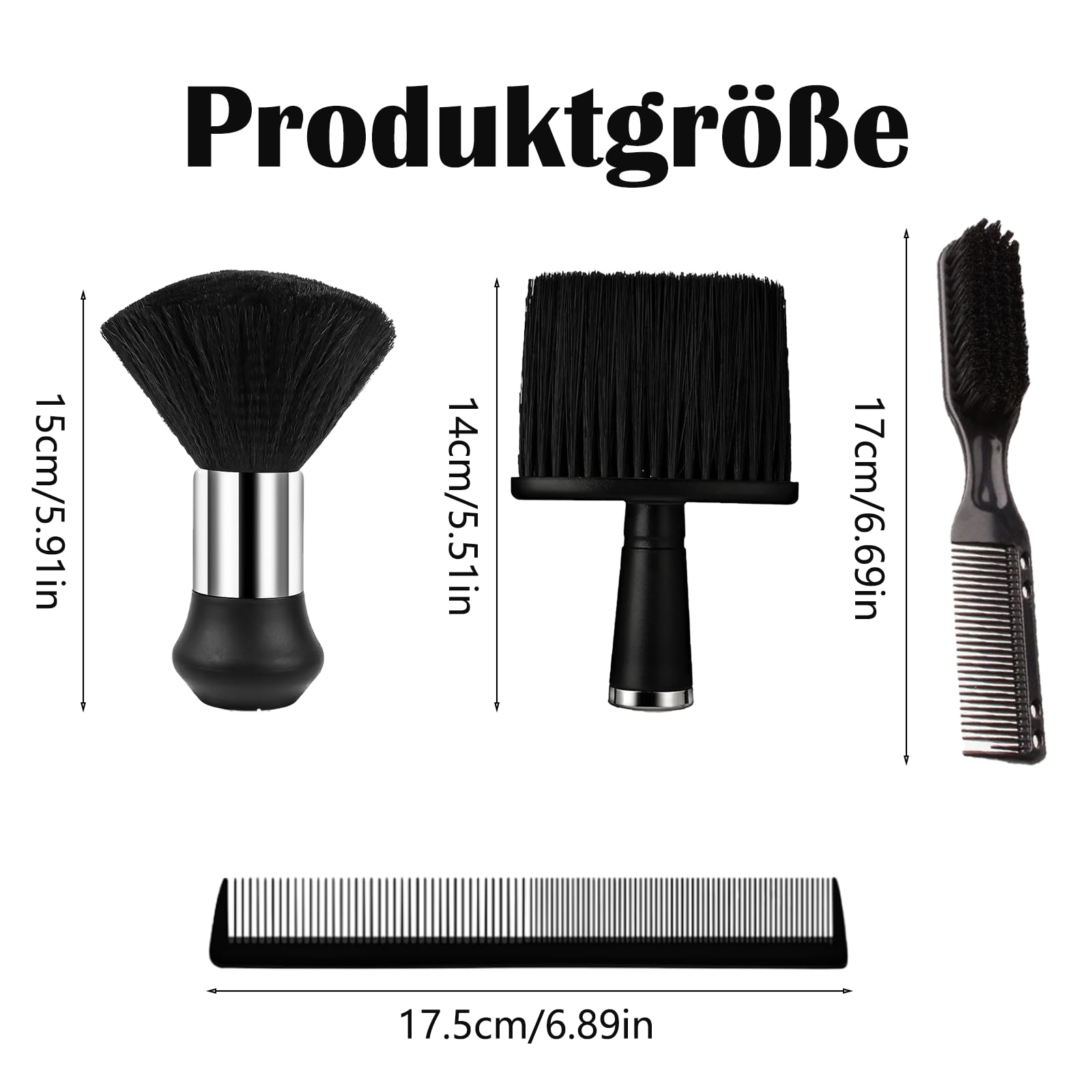 4 pennelli da parrucchiere, set di pennelli da parrucchiere, set di pennelli per il collo, accessori per parrucchiere, spazzola per capelli, parrucchiere, parrucchiere, pulizia dei capelli, rimozione