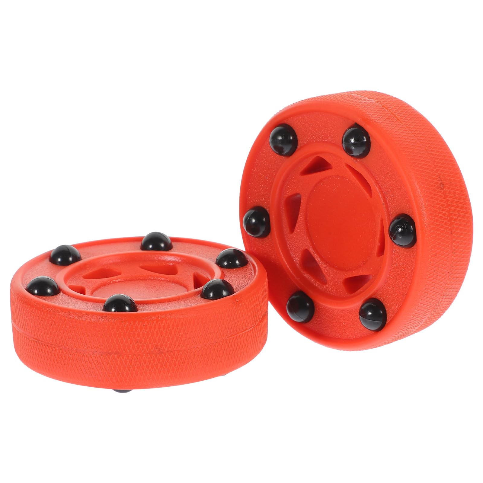 YARNOW Puck da Hockey su Rotelle Rosso, 2 Pezzi, Allenamento e Gara